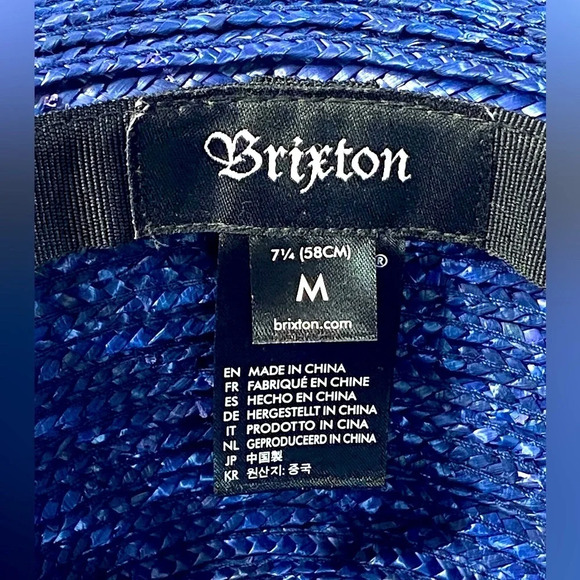 Brixton - Joanna Hat- Wide-brim Straw  Hat - Pacific Blue w/ Purple Undertones. - Picture 9 of 16